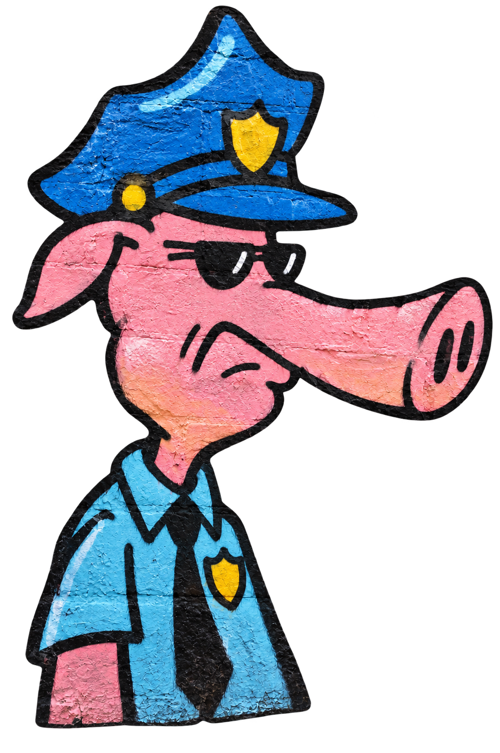 Graffiti pig facing right