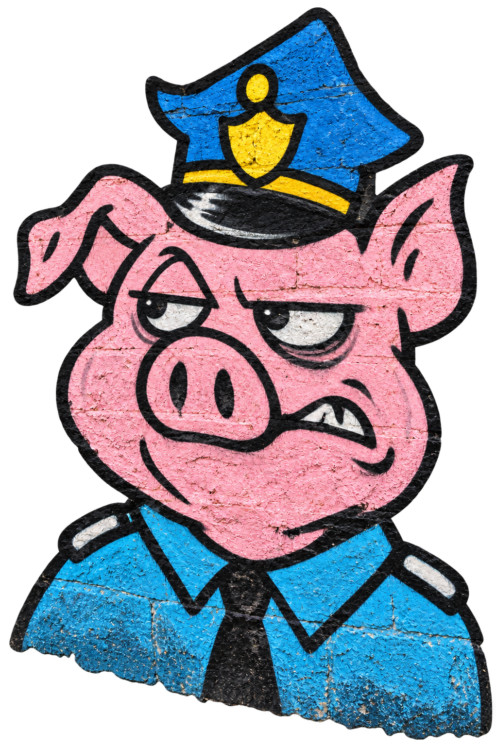 Graffiti pig facing left